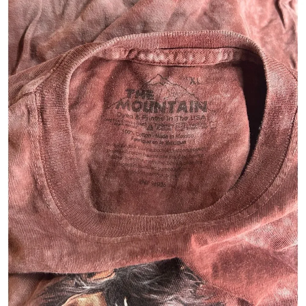The Mountain Find 8 Horses T-Shirt Gardner Russet Tie Dye Western XL